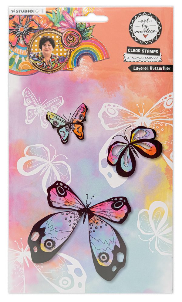 Stamp Layered butterflies