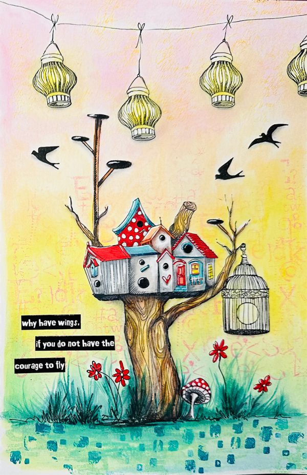 Stamp A Bird Mansion - Afbeelding 2