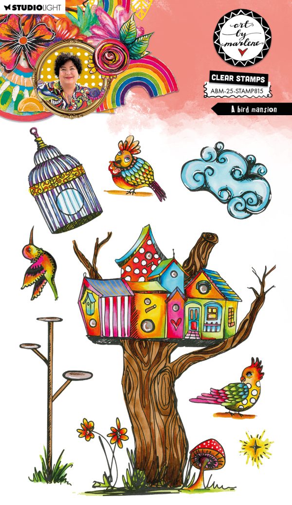 Stamp A Bird Mansion - Afbeelding 3