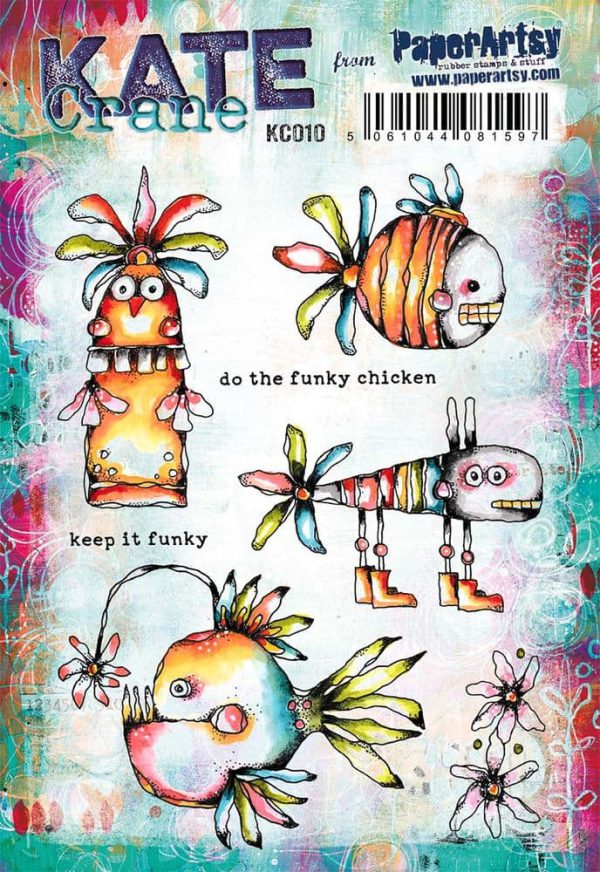 PaperArtsy Stamp KC010- Kate Crane