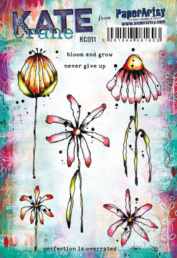 PaperArtsy Stamp KC011 - Kate Crane