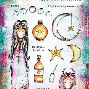 PaperArtsy Stamp KC013- Kate Crane