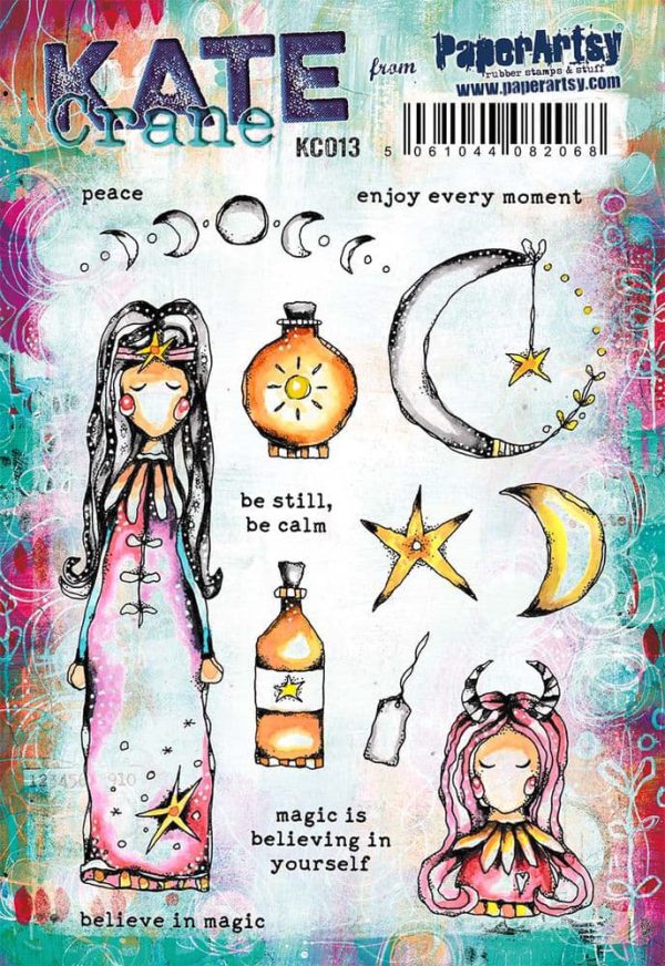 PaperArtsy Stamp KC013- Kate Crane