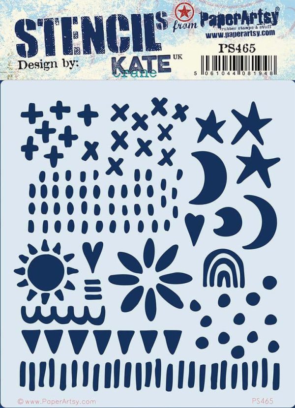 PaperArtsy Stencil PS465 Kate Crane