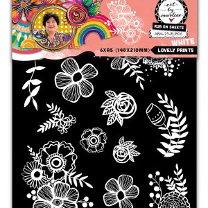 ABM Rubons Lovely prints, White