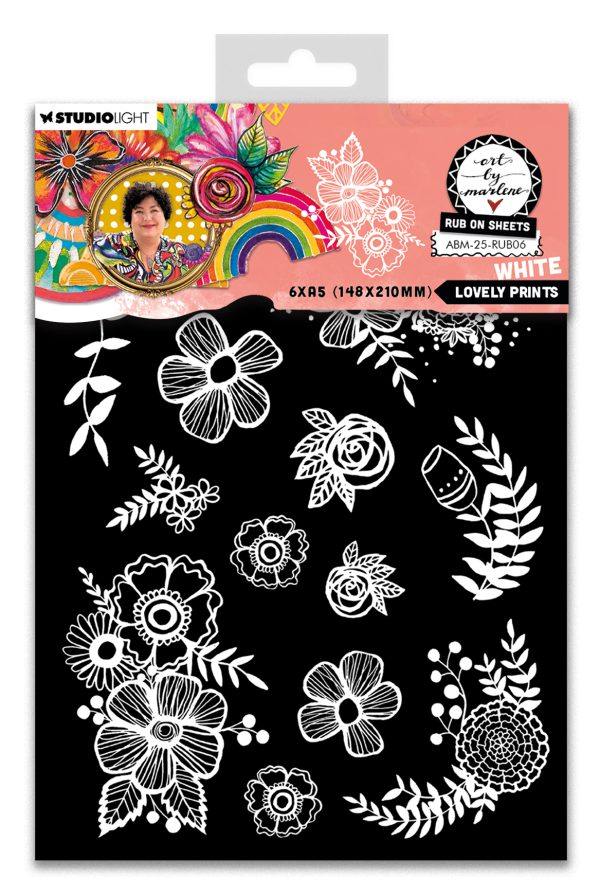 ABM Rubons Lovely prints, White