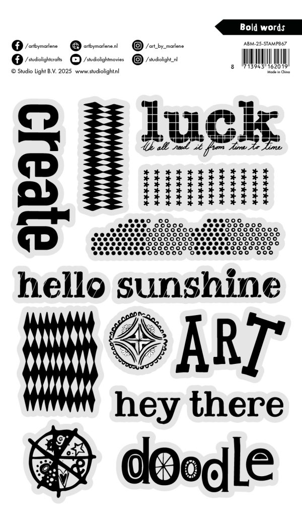 ABM Clear Stamp Bold words