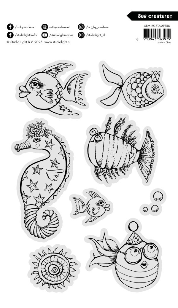 PRE-order Clear Stamp Sea creatures - Afbeelding 2
