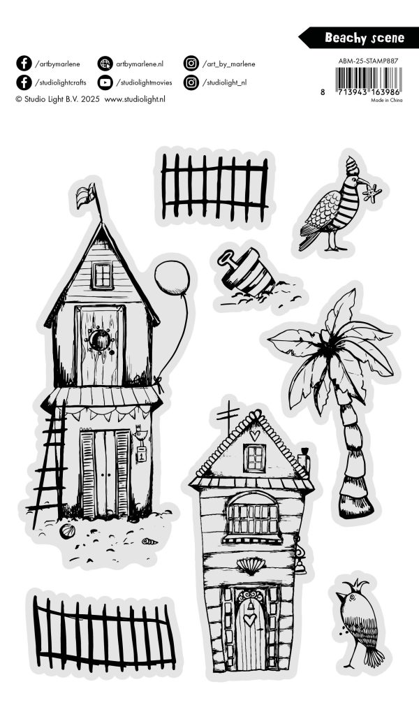 PRE-order Stamp Beachy scene - Afbeelding 2