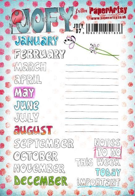 PaperArtsy Stamp JOFY87
