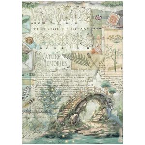 Rice papier Stamperia Herbarium bridge
