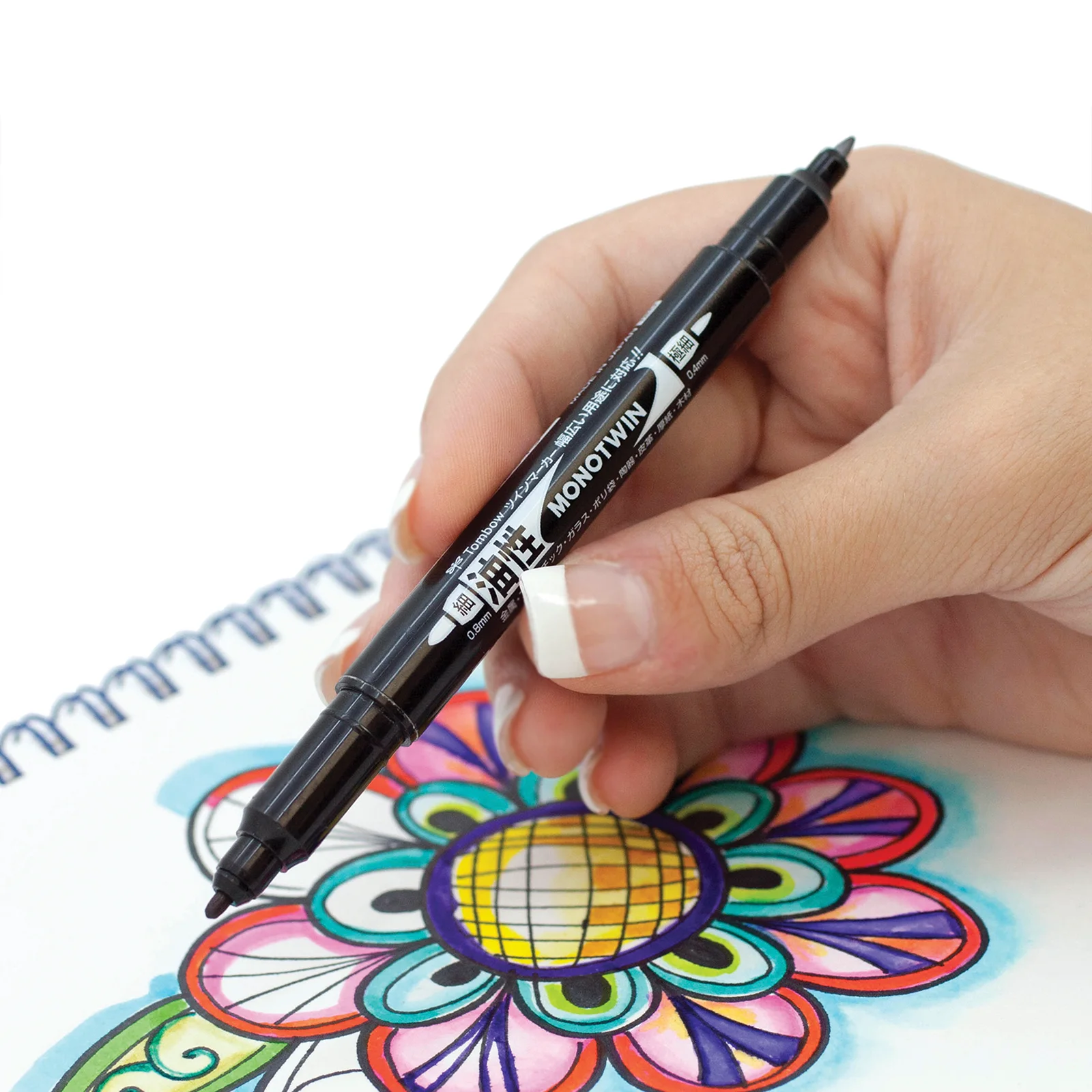 Tombow • Mono twin fineliner permanent black - Afbeelding 2