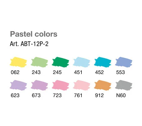 Tombow • Brush pen ABT dual brush pen set Pastel colours 12pcs - Afbeelding 2