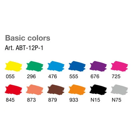 Tombow • Brush pen ABT dual brush pen set Primary colours 12pcs - Afbeelding 2