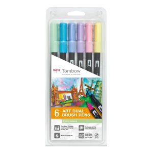 Tombow • Brush pen ABT dual brush pen set Pastel colours 6pcs